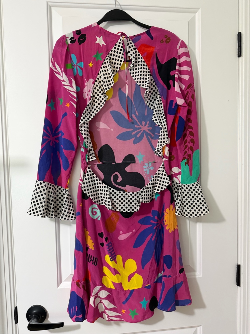 RIXO Bright Magenta Floral Print Midi Dress with Multicolor Accents - Picture 2 of 6